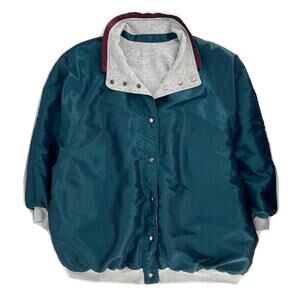 90s reversible teal and gray jacket 1990s vintage